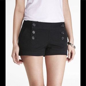 Express Womens 2" Cotton Sailor Shorts Black, 4
